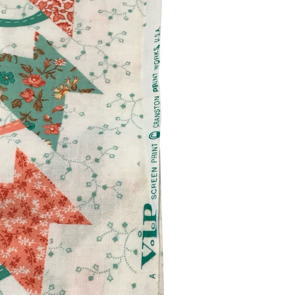 Vintage VIP Screen Print Works USA Quilt Fabric Panel Hearts Basket 44x34 in - Picture 3 of 3